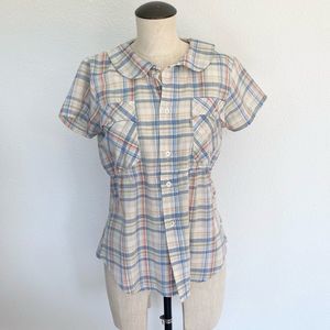 Levi’s Urban Renewal Plaid Western Women’s Top Shirt Small S SM